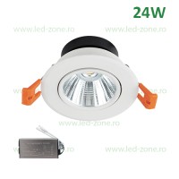 SPOTURI LED DE SIGURANTA - Reduceri Spot LED 24W Rotund LZ01 Alb Emergenta  Promotie